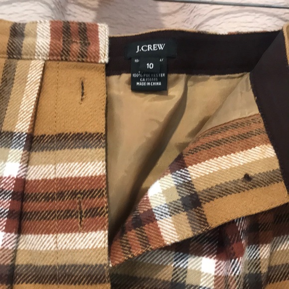 J. Crew Plaid Button Up Midi Knee Length Skirt - Picture 2 of 4